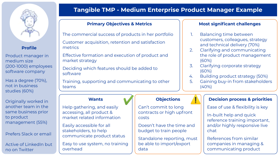 Target Market Profile Product manager example